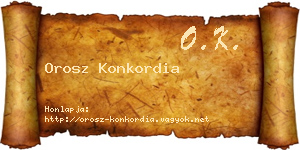 Orosz Konkordia névjegykártya