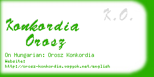 konkordia orosz business card